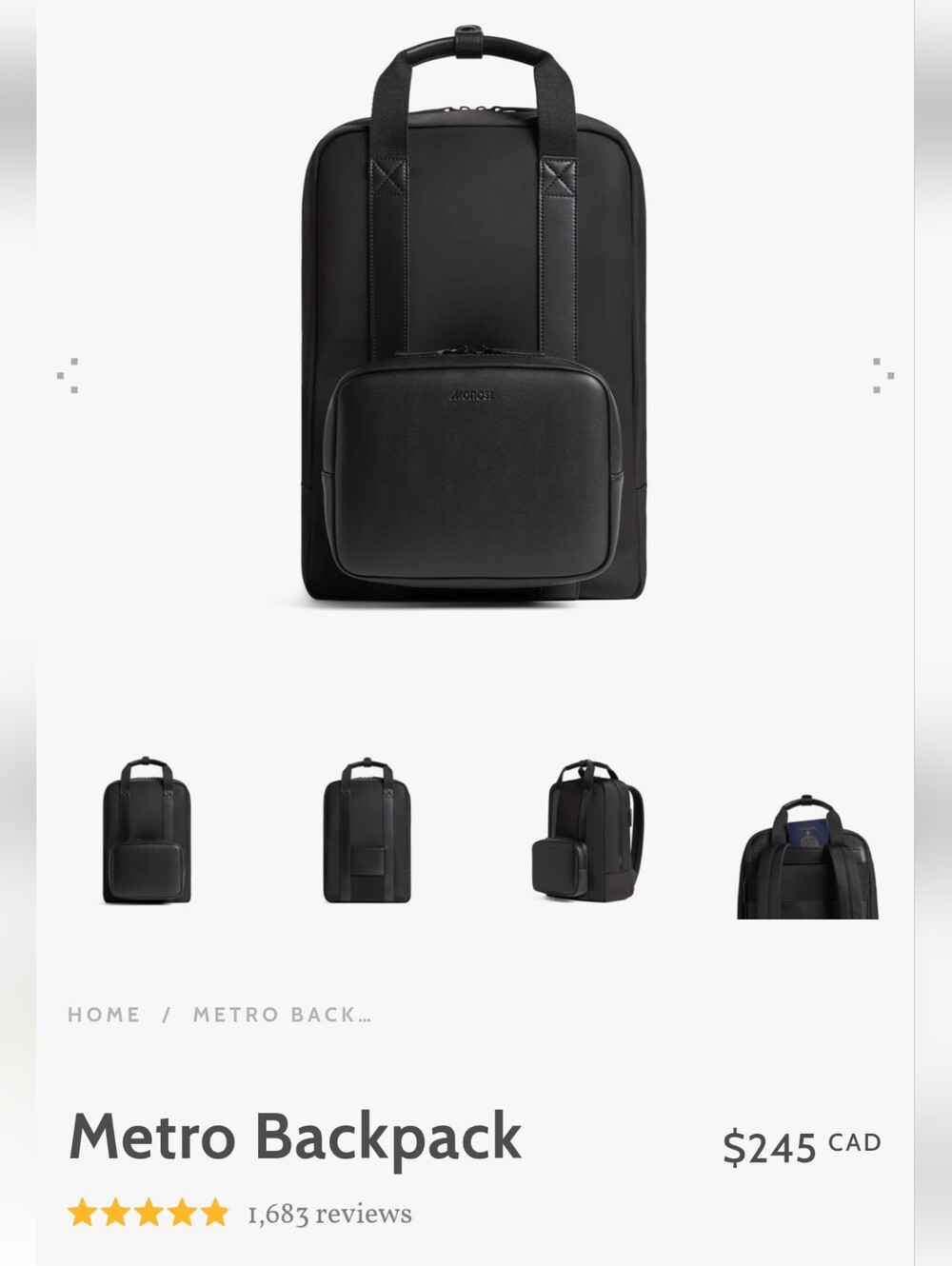 Monos Backpack - Black